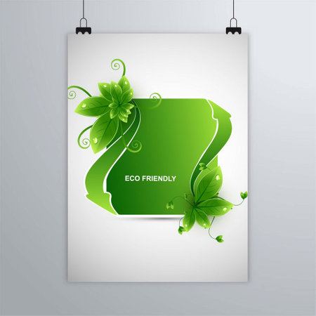 ecological theme poster vector design illustrationのイラスト素材