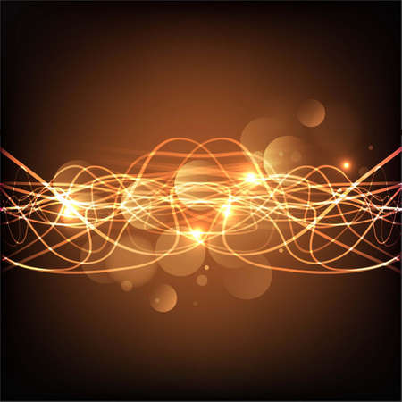 shiny wavy background with golden lines vector design illustrationのイラスト素材