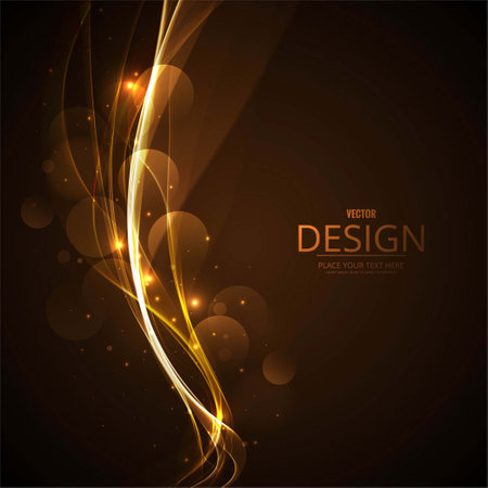 bright golden wavy background vector design illustrationのイラスト素材