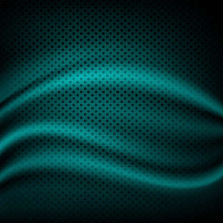 turquoise background with wavy shapes dots vector design illustrationのイラスト素材