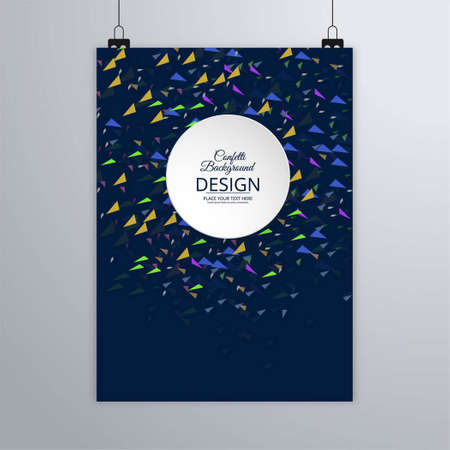 poster with full color triangles vector design illustrationのイラスト素材