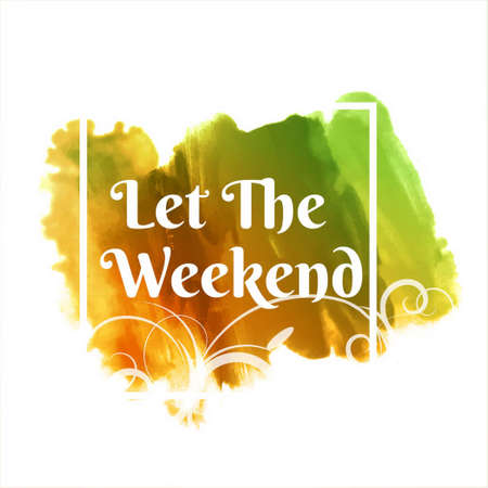 green yellow watercolor with quote vector design illustrationのイラスト素材