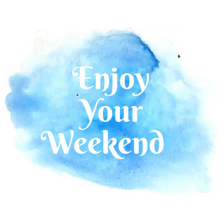 blue watercolor beautiful quote vector design illustrationのイラスト素材