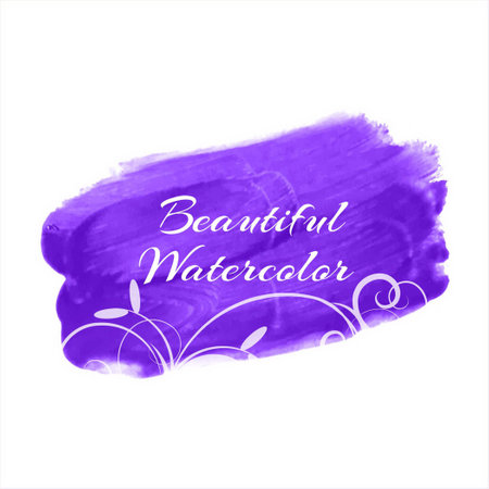 violet watercolor with quote vector design illustrationのイラスト素材