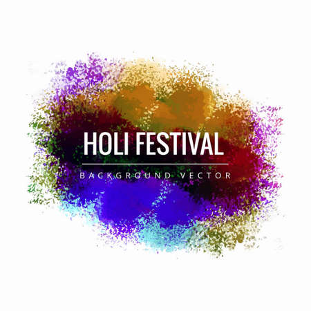 colorful watercolor splashes holi festival vector design illustrationのイラスト素材