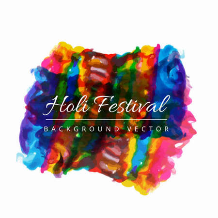 happy holi festival multicolor watercolors vector design illustrationのイラスト素材