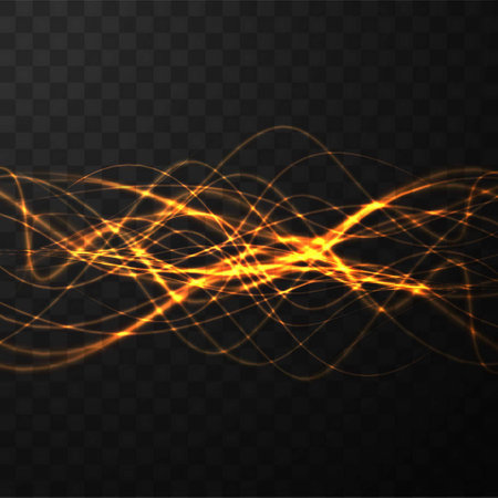 wavy shapes neon lights vector design illustrationのイラスト素材