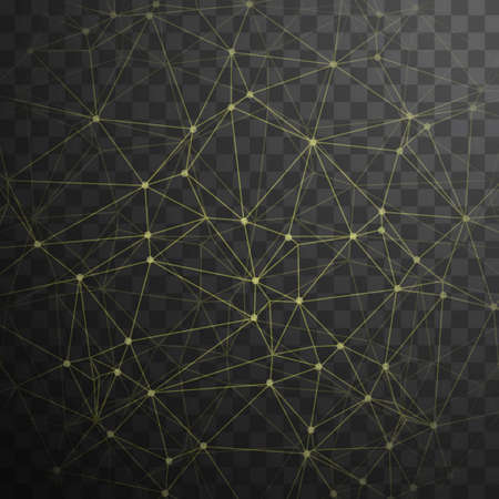 technological background with yellow dots lines vector design illustrationのイラスト素材