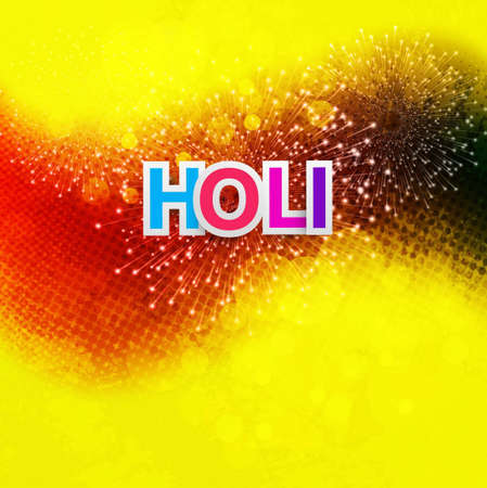 yellow red background holi festival vector design illustrationのイラスト素材