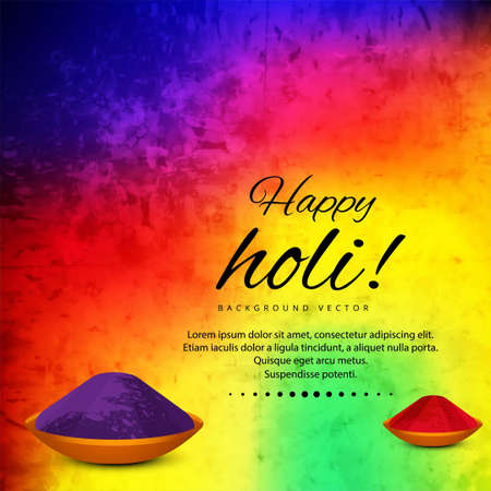 background with colored pigments holi vector design illustrationのイラスト素材
