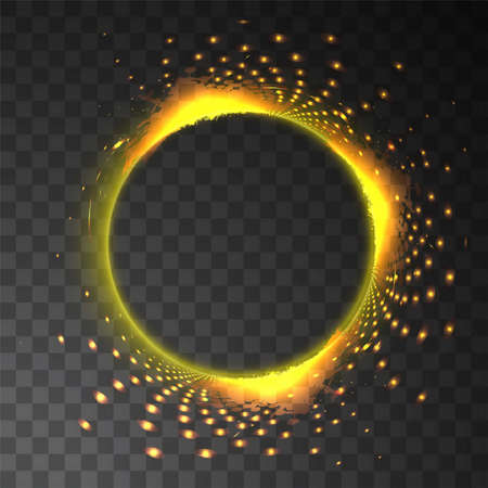 circle light with flashes vector design illustrationのイラスト素材