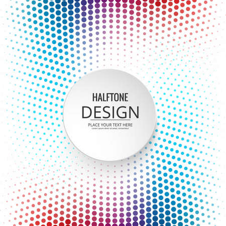 white background with halftone dots vector design illustrationのイラスト素材