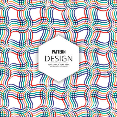 abstract pattern colored waves shapes vector design illustrationのイラスト素材