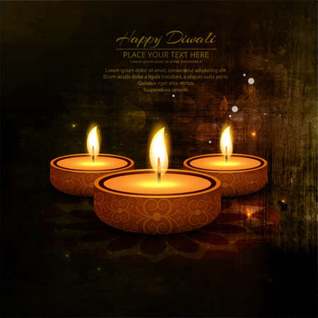 elegant dark background diwali vector design illustrationのイラスト素材