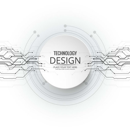 modern technology background vector design illustrationのイラスト素材