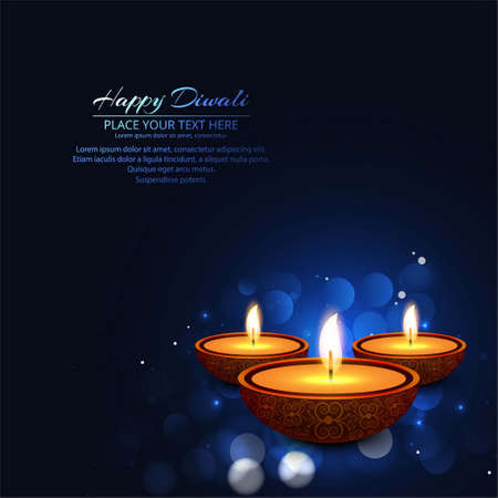 dark background diwali vector design illustrationのイラスト素材