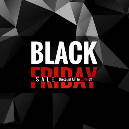 polygonal background black friday vector design illustrationのイラスト素材
