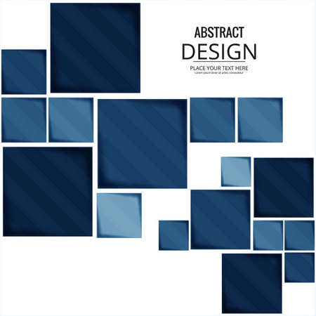 geometric background with blue squares vector design illustrationのイラスト素材