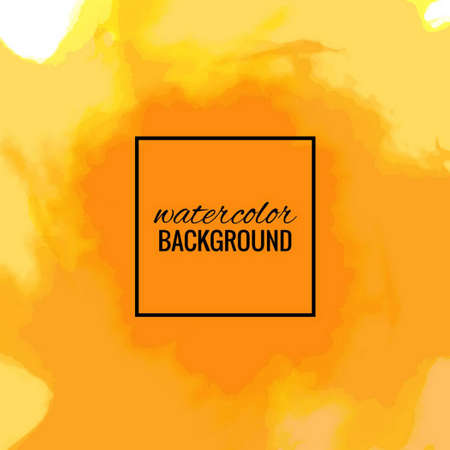 orange background with watercolor vector design illustrationのイラスト素材