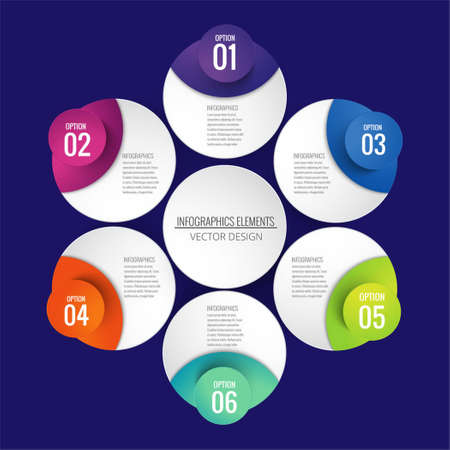 infographics with circular shapes vector design illustrationのイラスト素材