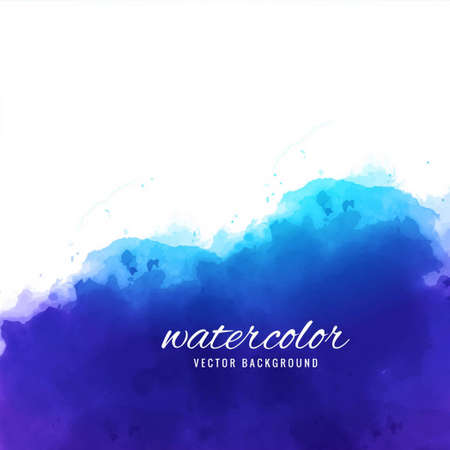 background blue watercolor stains vector design illustrationのイラスト素材