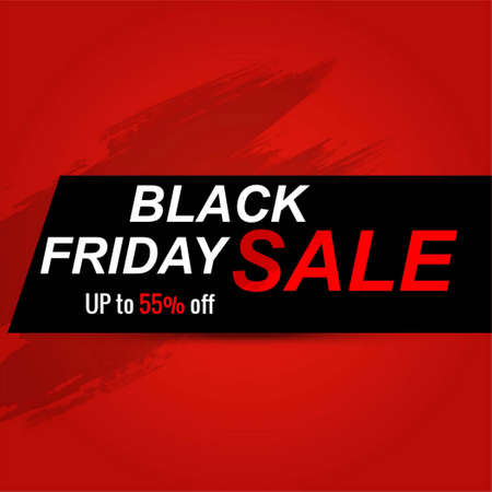 red black background black friday sales vector design illustrationのイラスト素材