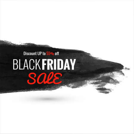 black friday with paint stain vector design illustrationのイラスト素材