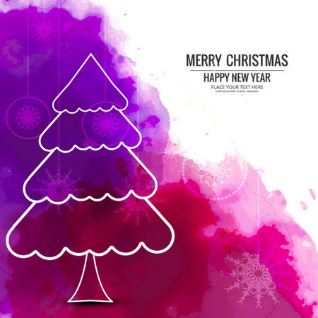 background with watercolors christmas vector design illustrationのイラスト素材