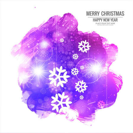 watercolor stain merry christmas vector design illustrationのイラスト素材