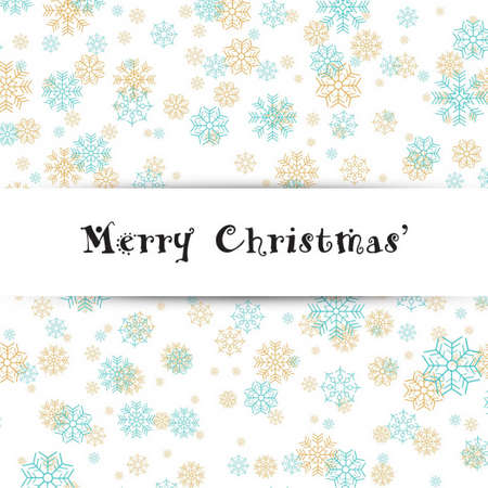 merry christmas background with snowflakes vector design illustrationのイラスト素材