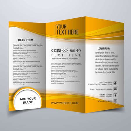 modern business trifold brochure design template design illustrationのイラスト素材