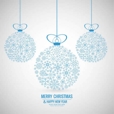 christmas balls made snowflakes background vector design illustrationのイラスト素材