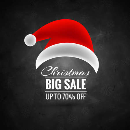 santa claus hat discount background vector design illustrationのイラスト素材