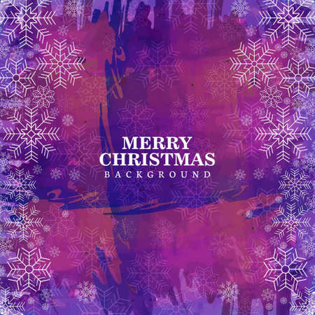 pink blue watercolor background with snowflakes vector design illustrationのイラスト素材