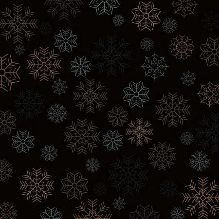 dark background christmas snowflakes vector design illustration