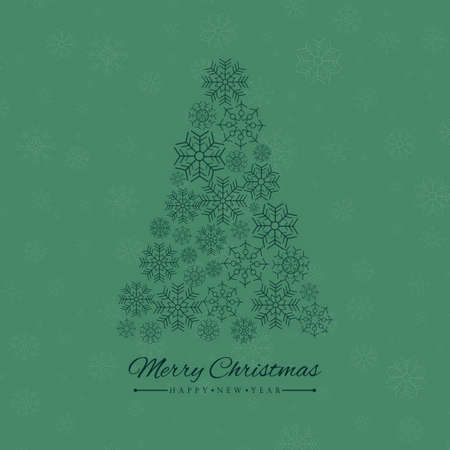 vintage christmas tree background vector design illustrationのイラスト素材