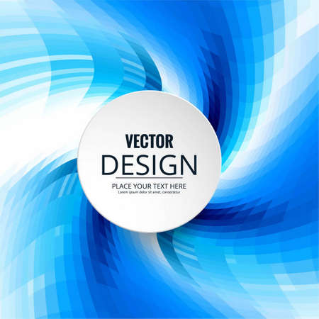 blue geometric background with spiral vector design illustrationのイラスト素材