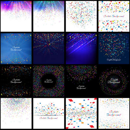 variety elegant confetti brochureのイラスト素材