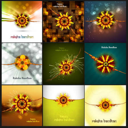 raksha bandhan modern cardsのイラスト素材