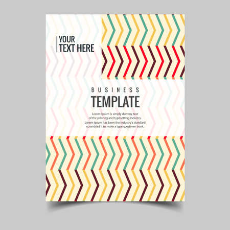 creative brochure flyer design with vibrant colors template design illustrationのイラスト素材