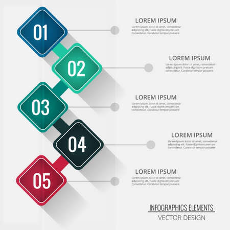 four diamond shaped options infographicsのイラスト素材