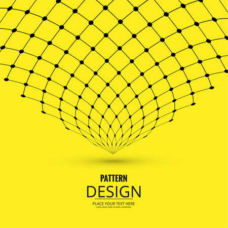 yellow background lines pointsのイラスト素材