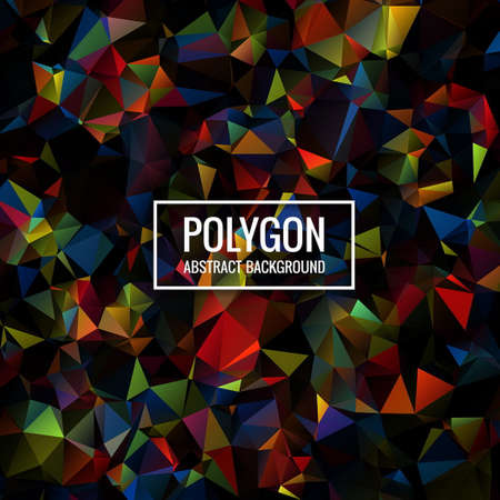 colorful polygons dark background vector design illustration