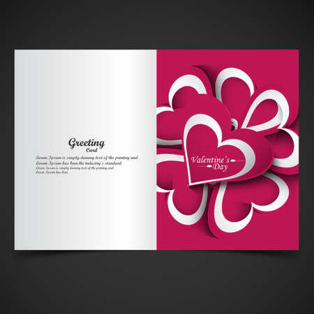 pink color valentine greetingのイラスト素材