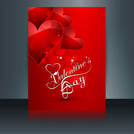 red love card with heartsのイラスト素材