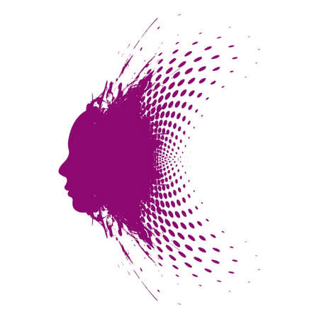 purple face background designのイラスト素材