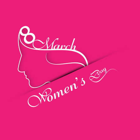 womens day card with pink backgroundのイラスト素材