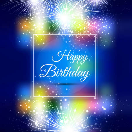 colorful happy birthday cardのイラスト素材