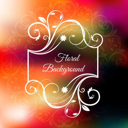 colorful floral background vector design illustrationのイラスト素材