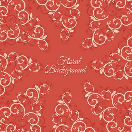 stylish floral backgroundのイラスト素材